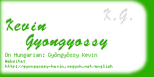 kevin gyongyossy business card