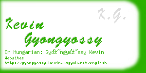 kevin gyongyossy business card